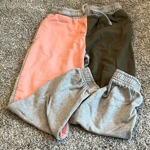 Treasure & Bond Kids' Pink, Green, and Gray Joggers